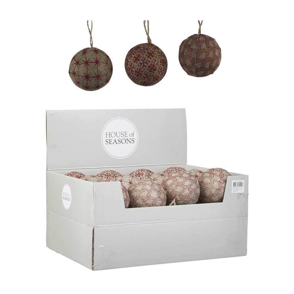 Набор шаров 24шт 8см House of Seasons коричневый в ассортименте 3 вида 1064830