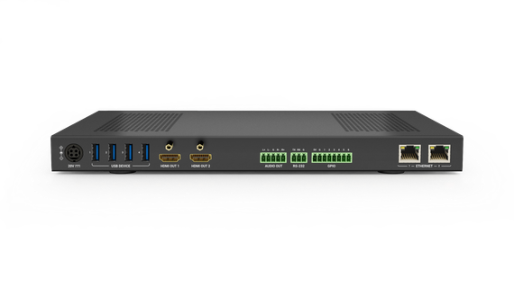 Wyrestorm MX-0402-MST - матричный коммутатор 4х2 с USB-C (питание до 60 Вт), HDMI 2.0 и USB 3.2 плюс USB-C, MST. Управление: 2xLAN, RS-232, GPIO