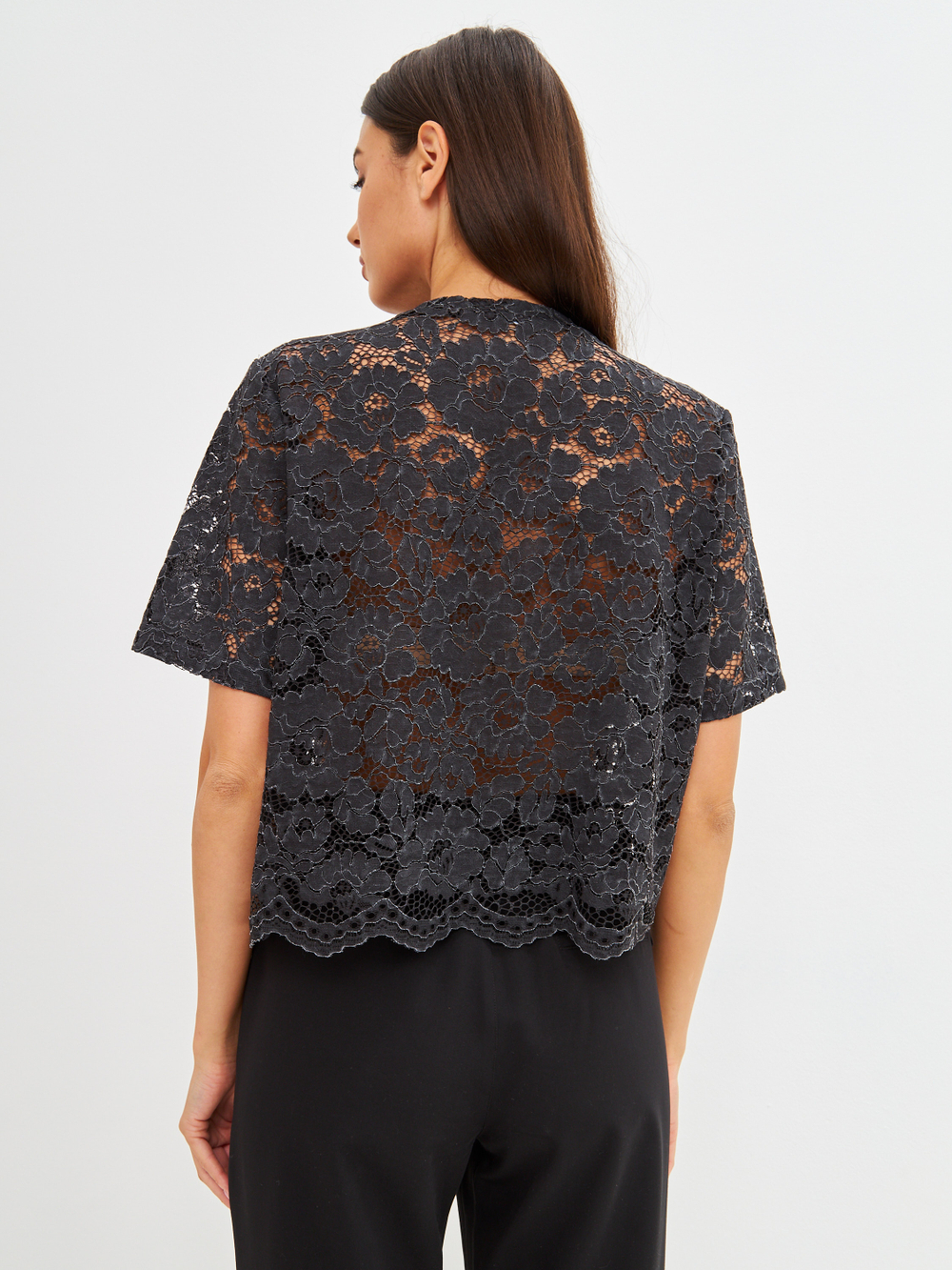 Топ 0218 графитовое кружево