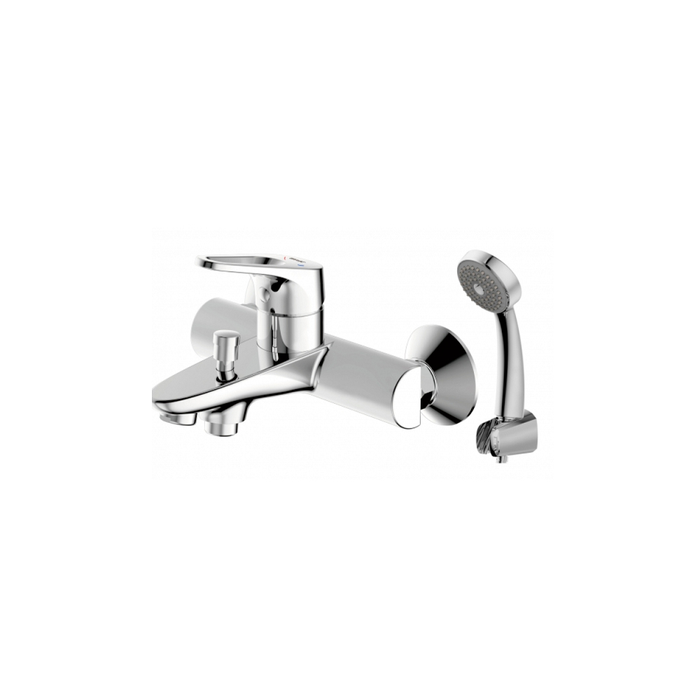 Смеситель для ванны с коротким изливом с аксессуарами Bravat Drop-D