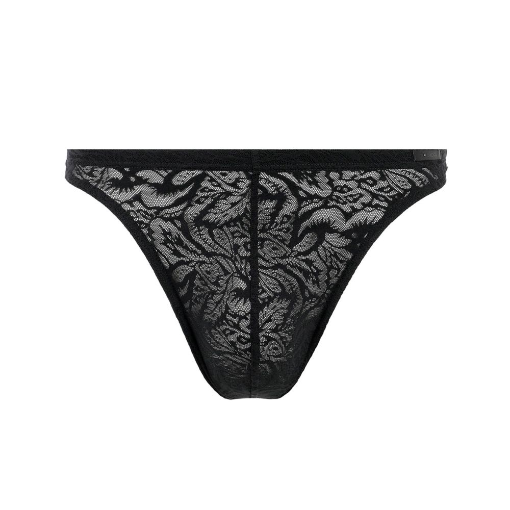 Мужские трусы стринги черные кружевные HOM Free Cut Lace 40-2886-0004