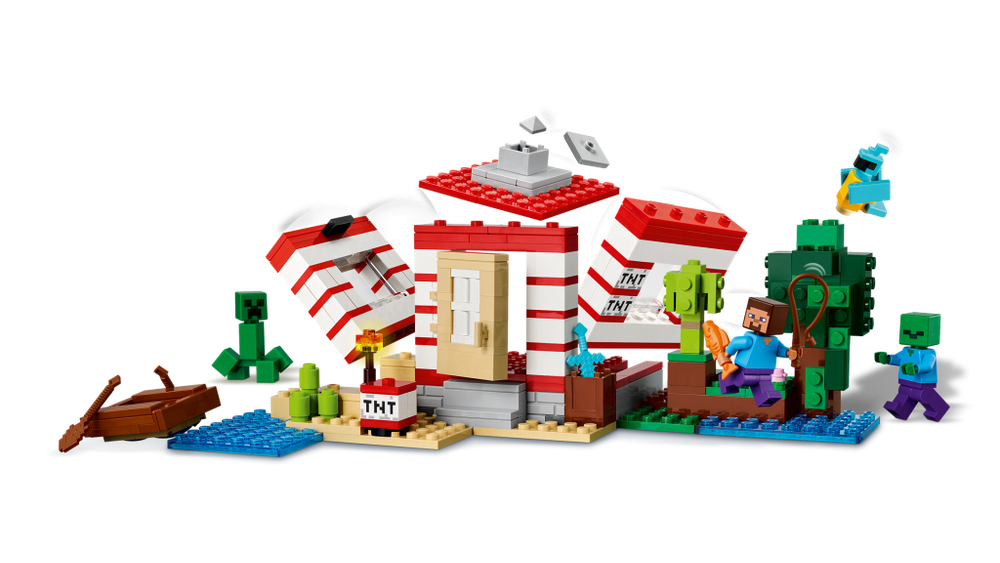 Конструктор лего Minecraft 21275 "Дом в Джунглях TNT"