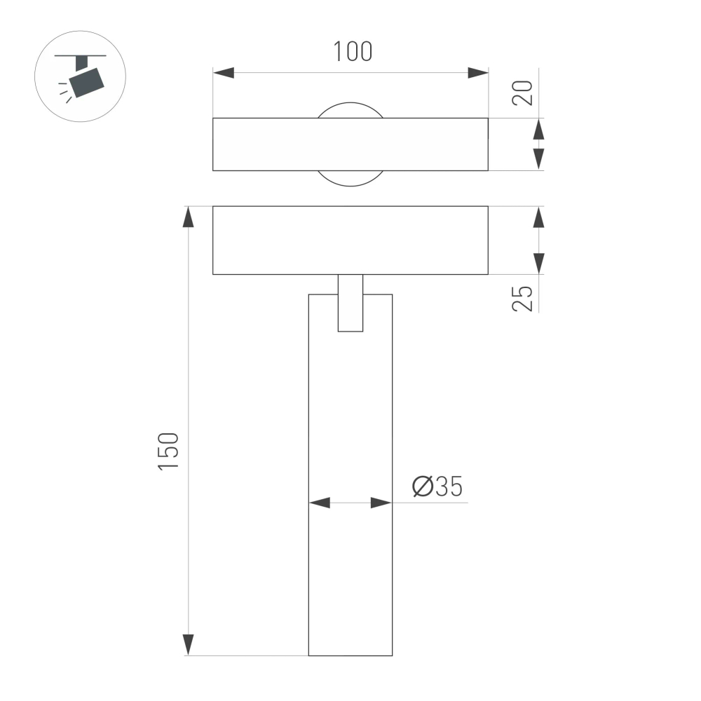 Светильник MAG-SPOT-25-R120-12W Day4000 (WH, 30 deg, 24V) (Arlight, IP20 Металл, 5 лет) 050076