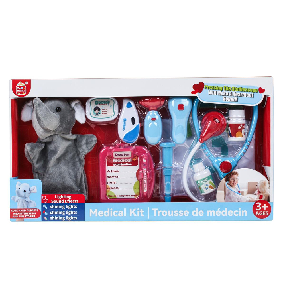 Набор Доктора, 12 предм. свет/звук, коробка BX67-4