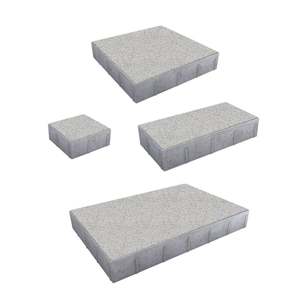 Тротуарная плитка ГРАНДО - Гранит Белый, комплект из 4 видов плит