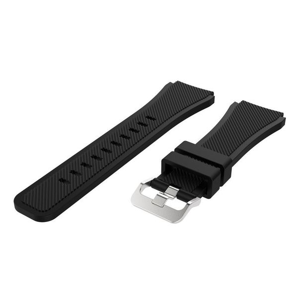 Силиконовый ремешок для Samsung Gear S3/Galaxy Watch 46 Fohuas Silicon Band 22мм (черный)