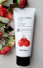 Корейская очищающая пенка для умывания лица с экстрактом ацелоры Clean Dew Acerola Foam Cleanser, 180 мл