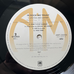 Винтажная виниловая пластинка LP Y and T, Yesterday and Today, In Rock We Trust (Япония 1984) (Оби)