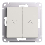 ATLASDESIGN 2-клавишный ВЫКЛЮЧАТЕЛЬ ДЛЯ ЖАЛЮЗИ, 2х сх.4, 10А, мех., БЕЖЕВЫЙ
