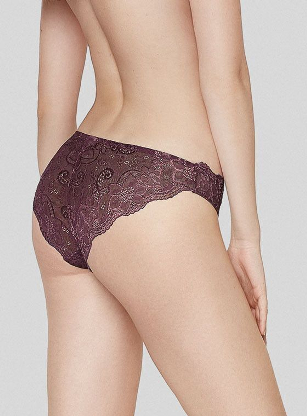 Нежные кружевные трусики-слипы (Размер: 3 размер) (Цвет: синий)