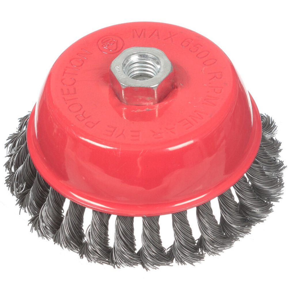 Щетка для УШМ Bartex, 125 мм, чашка, крученая проволока, гайка М14, 997125, шт