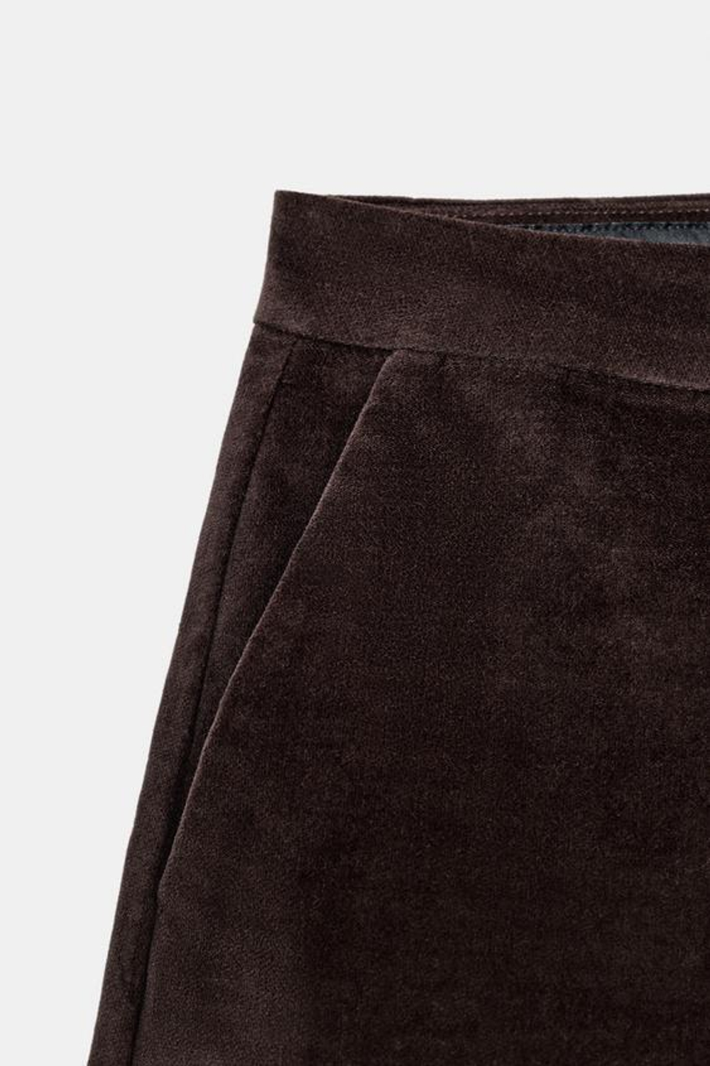 ZARА БАРХАТНЫЕ ШОРТЫ, СЕРО-КОРИЧНЕВЫЙ