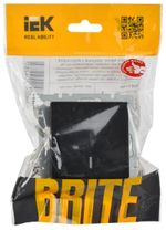BRITE Выключатель 1-клавишный с индикацией 10А ВС10-1-1-БрЧ черный IEK