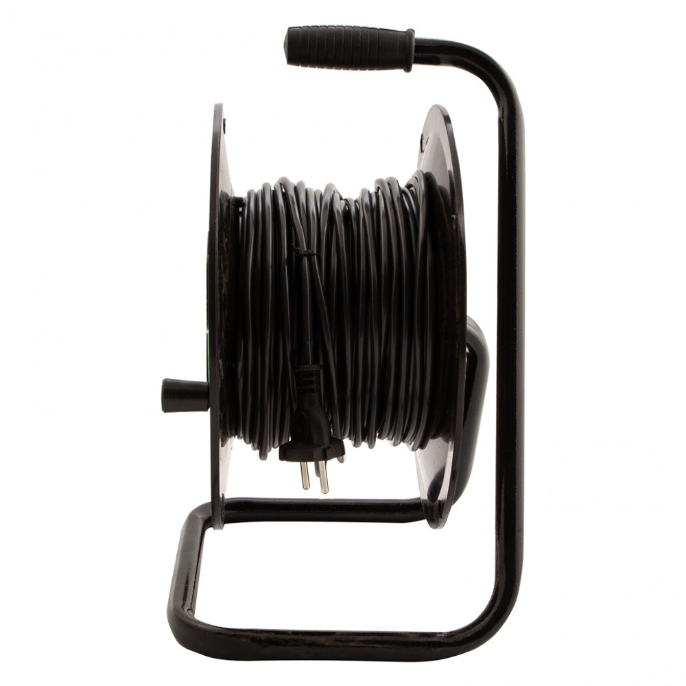 Удлинитель силовой 30 м, 10А, тип УХ10, ПВС, на кабельной катушке, 4 розетки без заземления Сибртех