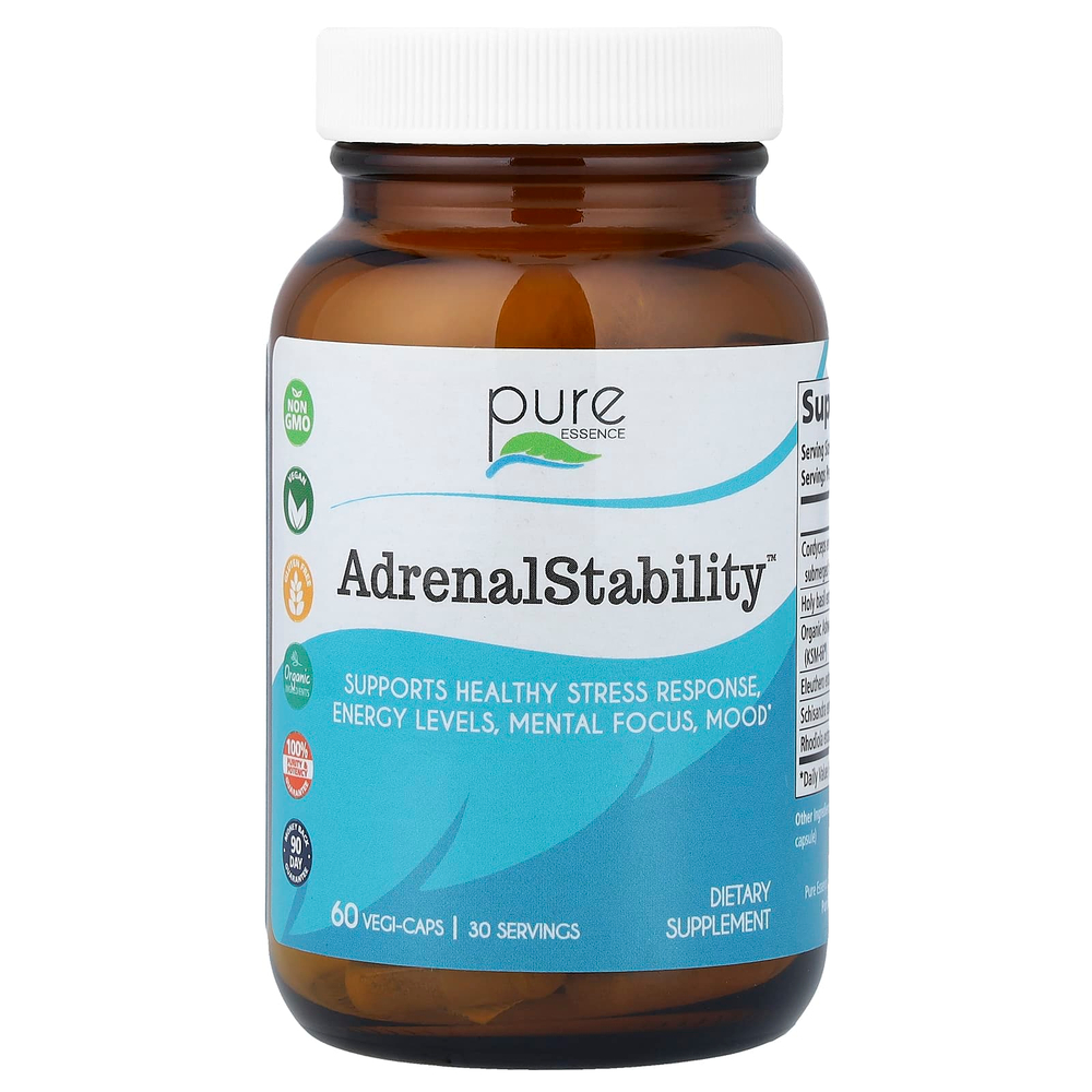 Pure Essence, AdrenalStability™, 60 растительных капсул