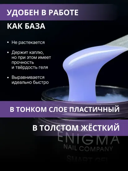 Жидкий бескислотный гель Enigmanic SMART gel 15 15 мл.