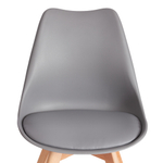 Стул TULIP (mod. 73-1) дерево/пластик/экокожа, 47,5x55x80 см, Серый (Grey)