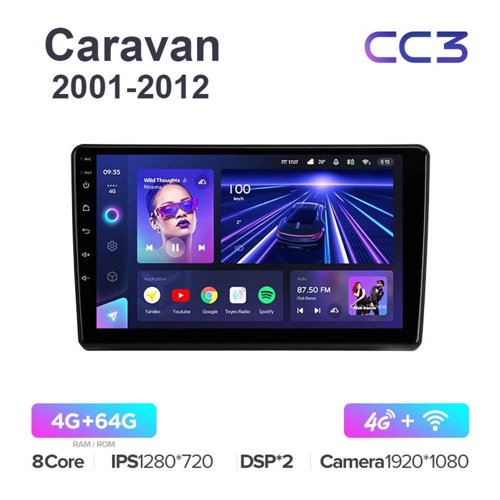 Teyes CC3 9"для Nissan Caravan 2001-2012