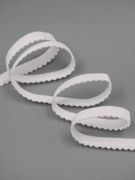 Резинка отделочная белая ширина 10 мм с учетом фестона