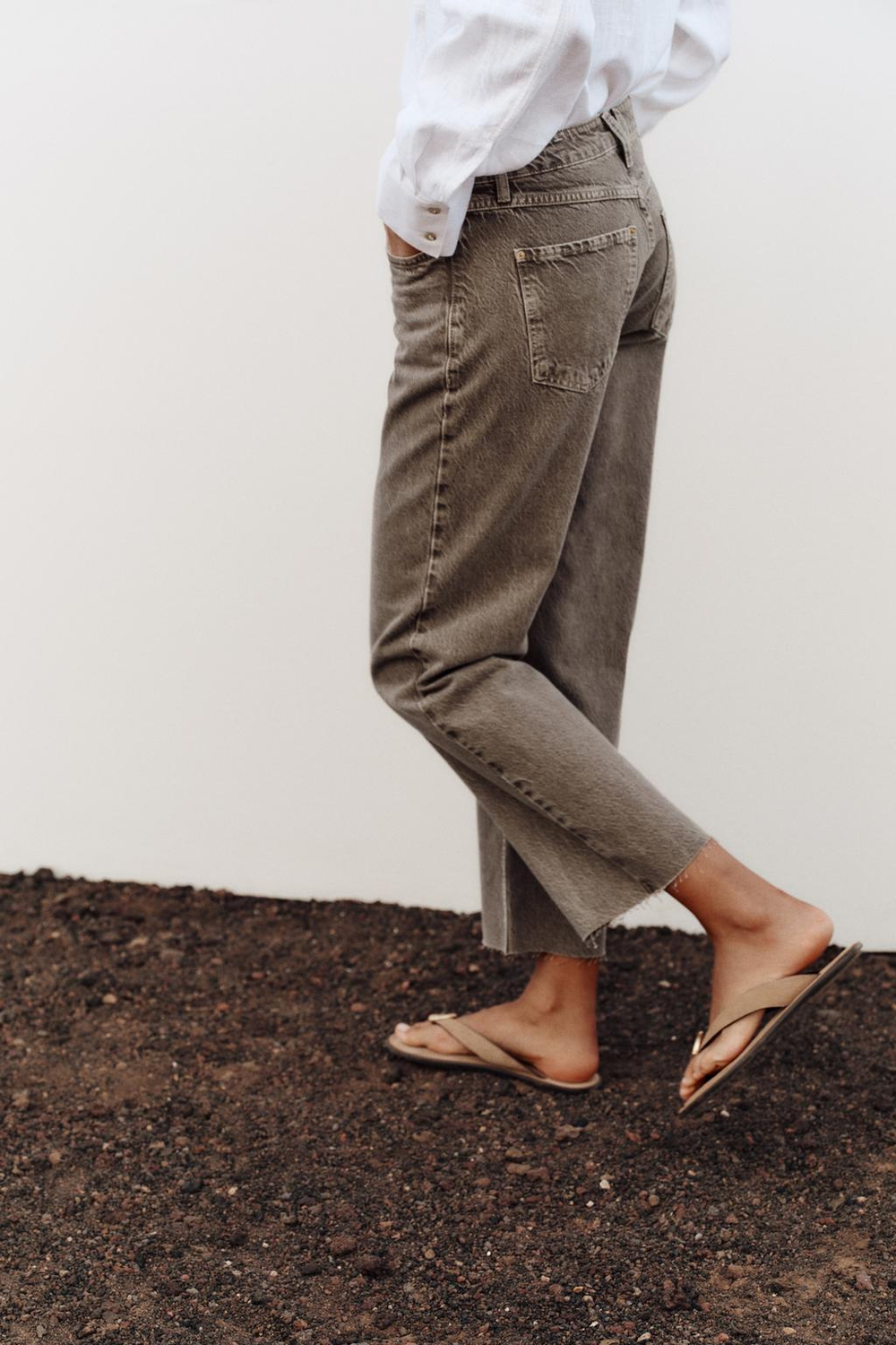 Джинсы с высокой посадкой z1975 straight ankle length