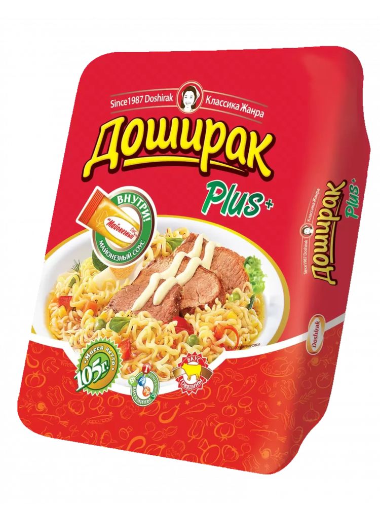 Лапша Доширак Плюс со вкусом говядины 105 г