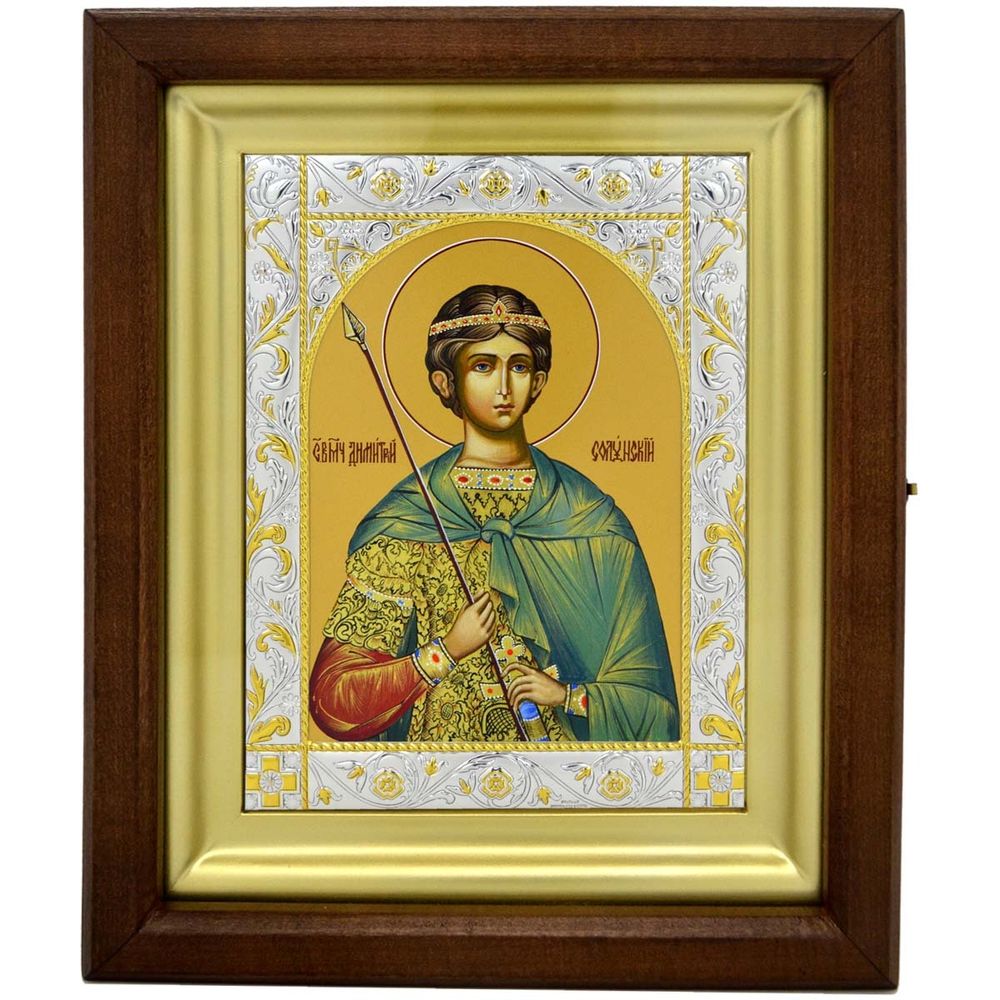 Икона Дмитрия Солунского, писанная в монастыре.