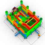 Коммерческий надувной батут «Страна Сафария 3» 8*6*6 м