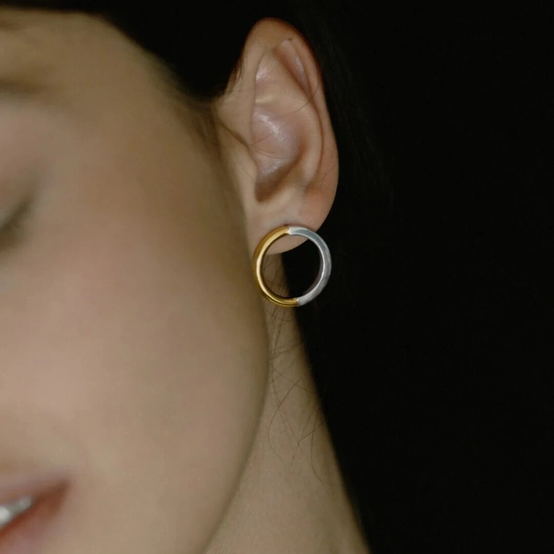 Серьги Золотой Круг