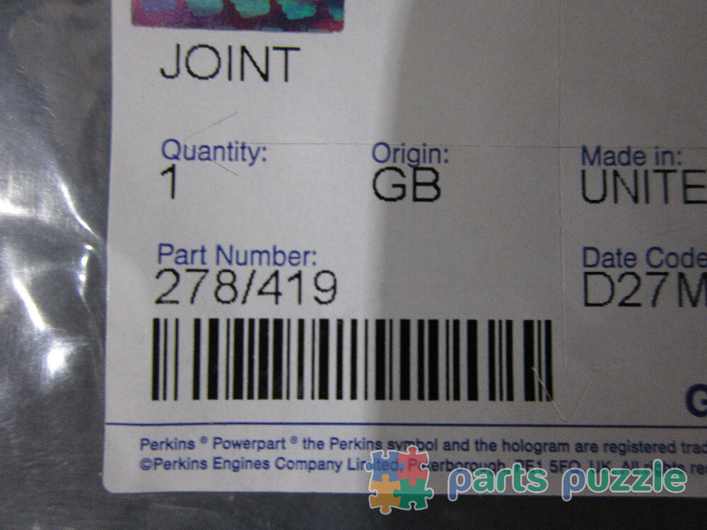 Прокладка / GASKET АРТ: 278/419