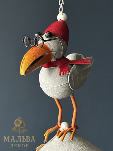 Кормушка для декора сада подвесная CAMPO Home & Garden "Серая ворона" металлическая