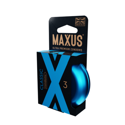 Классические презервативы в железном кейсе MAXUS Classic - 3 шт