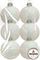 Набор пластиковых шаров Искристый, 85 мм., 6шт., белый, ПромЕлка (НШИПЛ-85White)