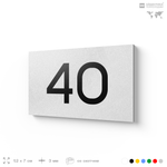 Табличка с номером 40 на дверь квартиры, для офиса, кабинета, аудитории, склада, белая 120х70 мм, Айдентика Технолоджи