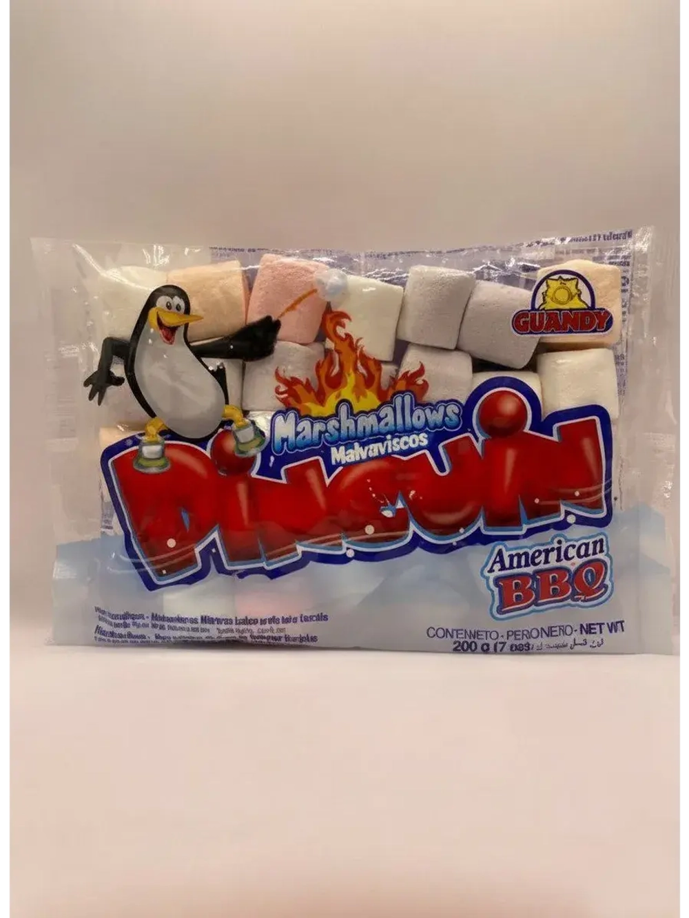 Маршмеллоу Гуанди Пингвин разноцветные цилиндры 200 г