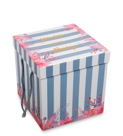 WG-43/3-B Коробка подарочная «Куб» цв.голубой