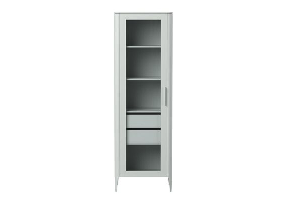 Витрина Type oak стеклянная высота 200 см L (светло-серый)