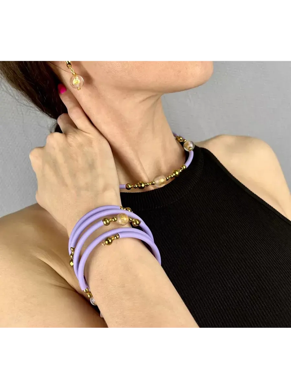 Серьги бижутерия из муранского стекла