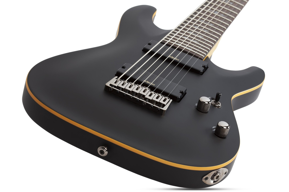 SCHECTER DEMON-8 AGED BLACK SATIN
