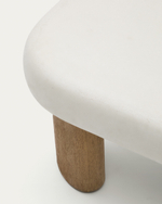 Журнальный столик Labra из цемента и акации 80 x 80 см