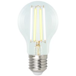LED-A60-7W-SW-E27-230V-WF-CL GLS81TR Умная лампа светодиодная Wi-Fi+Bluetooth. диммируемая. Форма А. прозрачная. Стеклянная колба. 2700-6500K. Голосовое управление+приложение UnielSmart. TM Uniel