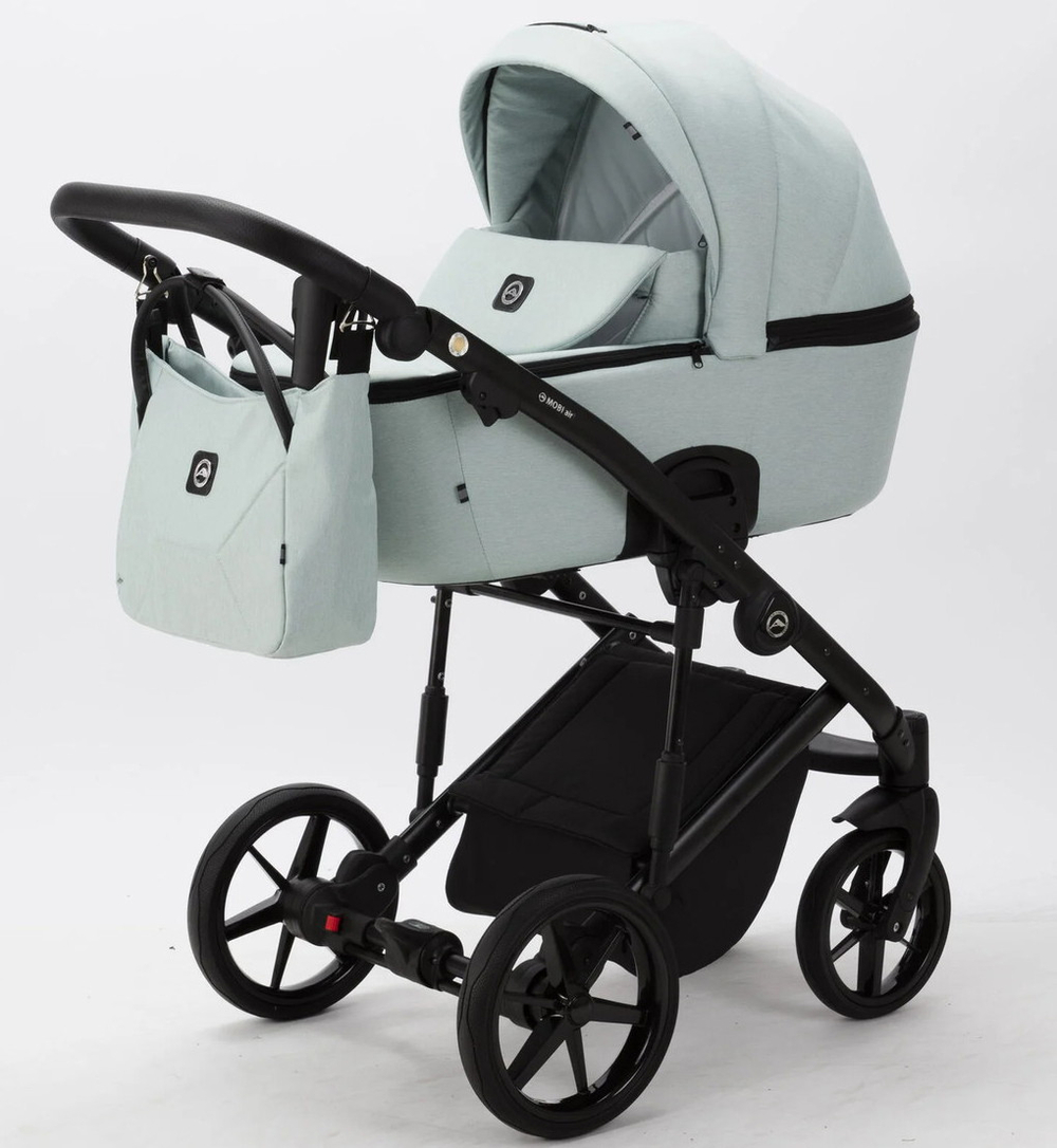 Детская коляска Adamex Mobi 2 в 1 M-TK27 (СЕРО-ЗЕЛЕНЫЙ)