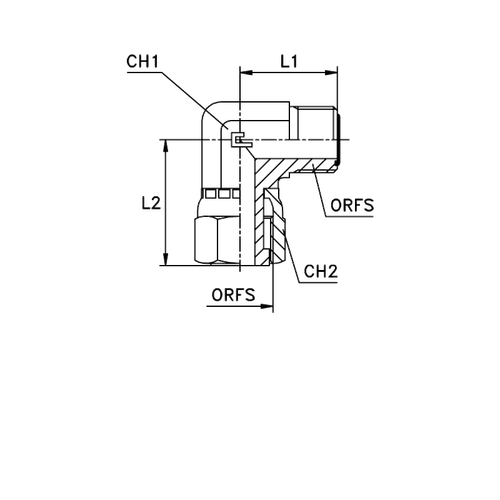 Соединение PN90 ORFS 11/16 (обжатая гайка)