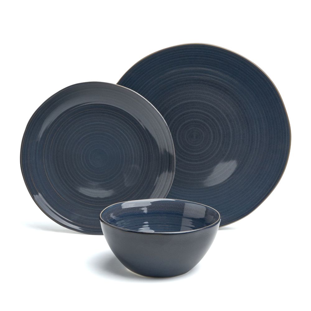 НАБОР ОБЕДЕННЫЙ BRONCO "CONCEPT" НА 4ПЕР. 12 ПР. СИНИЙ