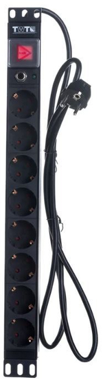 Блок розеток 19", 8 розеток TWT TWT-PDU19-16A8P-1.8