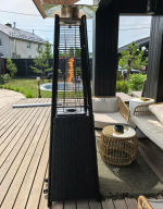 Уличный газовый обогреватель WWT 13I ROTANG Black mini + Чехол