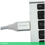 Кабель аудио-видео Cactus CS-HDMI.2.1-1.8 1.8м серебристый