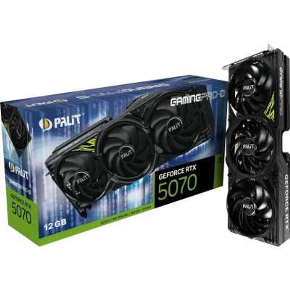 Видеокарта Palit nVidia GeForce RTX 5070 GamingPro-S 12Gb NE75070019K9-GB2050U