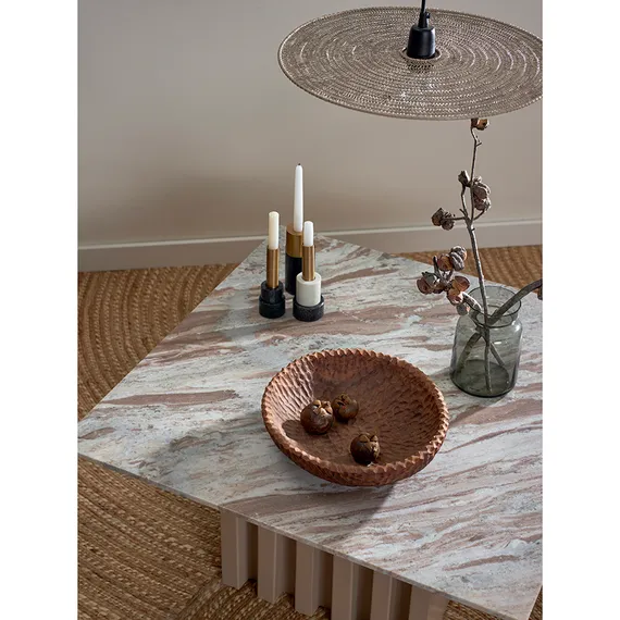 Столик кофейный Mojo, 85х85 см, бежевый мрамор