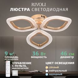 Светильник потолочный светодиодный Rivoli   6177-703 LED 36Вт 3000-6000К с пультом