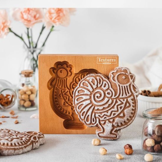 печатный пряник в форме петушок